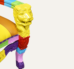 Silla de Trono de Madera de Caoba Sólida, Colorida y de Lujo, Hecha a Mano, Duradera, Mueble Clásico de Hotel para Sala de Estar y Apartamento - Product Image 6