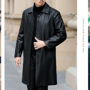 HARAZ INTERNATIONAL Genuine Leather Motorcycle <b>Jacket</b> <b>Men</b> Winter Casual Thick <b>Sherpa</b> Lining Quick Dry - Product Image 6