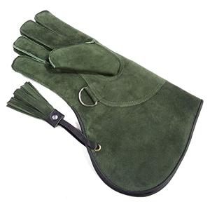Gant de fauconnerie en cuir véritable robuste pour homme – Protège-bras extra long pour la manipulation des faucons, des houkats et des aigles - Product Image 2
