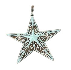 Étoile suspendue métallique perforée Décor de Noël Décor festif Boule de Noël et ornements d'arbre de Noël - Product Image 2