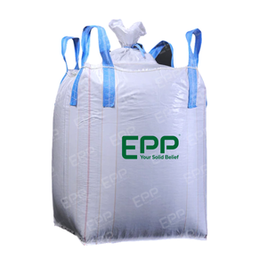 Sacs en vrac circulaires FIBC Formstable de 1 tonne en PP tissé laminé, traités anti-UV, recyclables, imprimés flexo, avec fermeture éclair, 1 mètre cube - Product Image 4