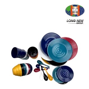Nouvel ensemble de vaisselle en plastique personnalisé OEM/ODM avec design à poignée ondulée - Product Image 6