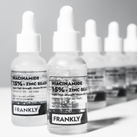 FRANKLY Sérum Soin Peau Sèche 30ml 15% Niacinamide Acide Hyaluronique Zinc Adénosine Formule Liquide Hydratant Visage et Cou/Gorge Pores