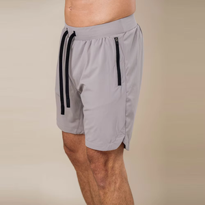 New Arrival Gym Grey Light Weight Fitness Side Pocket Men Sports <b>Shorts</b> With <b>Zipper</b> - Product Image 5