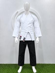 Tenue de karaté SHH Arts Martiaux : Kimono blanc, pantalon noir, ceinture, vêtements d'entraînement renforcés pour adultes - Product Image 3