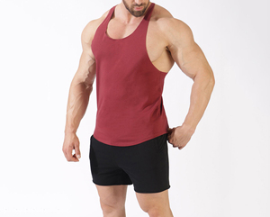 Custom Made New Design Custom Logo Loose <b>Men</b> <b>Gym</b> Workout Cotton Spandex <b>Vests</b> Comfortable Tank Tops - Product Image 2
