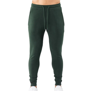 Pantalon de jogging décontracté pour homme en coton 100% de haute qualité, respirant, séchage rapide, taille haute, avec cordon de serrage en molleton - Product Image 1