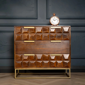 Modern Solid Farmhouse <b>Sideboard</b> Cabinet Modular 5+ Drawers Living Room <b>Kitchen</b> Dining Hotel Furniture Durable Wooden Home - Product Image 4