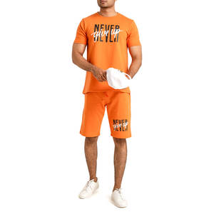 Conjunto de Camiseta y Pantalones Cortos Casuales para Hombre, Estilo Urbano, Logotipo y Diseño Personalizados, Ecológico, de Secado Rápido - Product Image 1