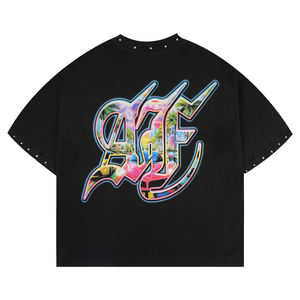 Dtg for O-Neck Short Sleeve Regular Fit Streetwear Blank T-<b>shirt</b> High Quality Cotton Acid Wash Drop Shoulder T-<b>shirt</b> - Product Image 1