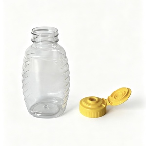 Bouteille de <span class=keywords><strong>miel</strong></span> en PET de qualité alimentaire avec bouchon à clapet, sans BPA, pour conteneur en plastique, couleur personnalisée, multi-capacités, réutilisable, anti-fuite - Product Image 3