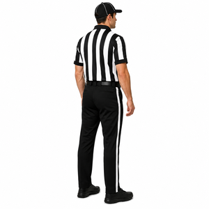 Maillot d'arbitre sublimé à rayures, uniforme d'équipe de performance, couleur unie, séchage rapide, short, vêtements officiels de football américain - Product Image 5