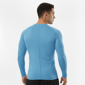 Camiseta de Compresión para Hombre, Cuello Alto, Manga Larga, Deportiva, para Correr, Fitness, Capa Base, Entrenamiento de MMA, Rashguard - Product Image 3