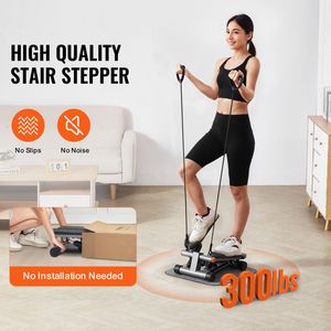 Mini Stepper Idraulico per Fitness, Attrezzo Cardio per Allenamento Completo del Corpo con Bande di Resistenza, Macchina Ellittica per Uso Domestico - Product Image 2