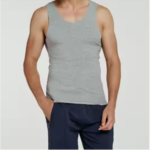 Débardeurs et T-shirts sans manches pour hommes, ajustés, en modal, pour le sport, les loisirs, la gym et comme sous-vêtements basiques ou décontractés - Product Image 3