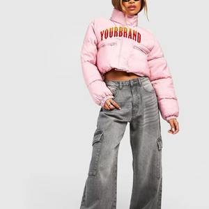 <b>Women</b> <b>Parka</b> Polyester Jacket Reversible <b>Waterproof</b> Quilted Warm Hooded Puffer Coat Streetwear Outerwear Wholesale Custom OEM - Product Image 1