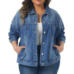 แจ็คเก็ตยีนส์ผู้หญิง แขนยาว ติดกระดุม สไตล์วินเทจตะวันตก คลาสสิก ลำลอง สตรีทแวร์ - Product Image 1