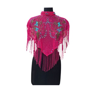 Cape en dentelle à sequins perlés 2026 avec tissu 100 % coton et acier inoxydable aux meilleurs prix d'Inde - Product Image 1