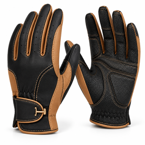 Guantes de equitación de alto rendimiento para deportes ecuestres y uso al aire libre, color negro, blanco y marrón, para verano, conducción, equitación, esquí, transpirables - Product Image 5