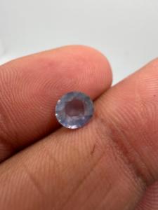 Zafiro Natural Azul Violeta Lavanda, Corte Brillante, Gema Preciosa Suelta Facetada de 6mm y 1.25ct, Gemas Naturales con Juego de Color, Ceilán - Product Image 1