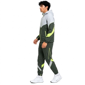 Conjunto Deportivo Personalizado Unisex, Chaqueta Deportiva con Cremallera Completa y Bloques de Color, Pantalones a Juego, 100% Poliéster, para Entrenamiento y Running - Product Image 5