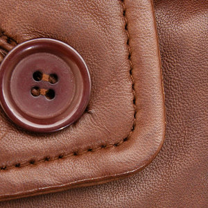 Women's Brown Genuine <b>Leather</b> Trench Coat With Belt And Button Closure Turn-down Collar Full Sleeve Fashion Manufacturer - Product Image 6