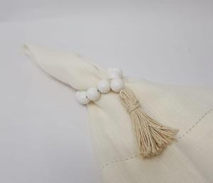 Anneaux de serviette de fête classiques en jute barbue, ronds, largeur 5 cm, en stock - Product Image 2