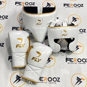 Gants de MMA personnalisés de haute qualité, ensemble de boxe en cuir véritable, lacets, couleur/taille/logo personnalisés, anti-vibrations, protection pour le sparring - Product Image 2