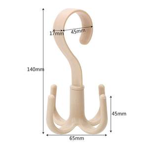 3 Pack 360 Degree Rotatable 4 Claw Wall Mount <b>Hooks</b> Self Adhesive Multi Purpose Hanging Organizer for Kitchen and Closet - Product Image 2