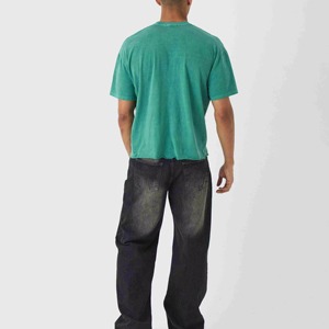 T-shirt Homme Coupe Boxy Oversize 100% Coton Personnalisable Col Bas Épaules Tombantes Logo Avant Séchage Rapide - Product Image 4