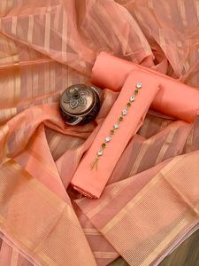 2021 Shamoos alta moda seda Sari verano gasa Formal para adultos niñas para bodas fiestas indio pakistaní Salwar Kameez - Product Image 4