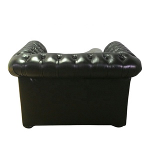 Sofá Chesterfield, Sofá de Salón con Mechones, Tapizado en Cuero Genuino, Sillón para Salón, Muebles para el Hogar y Hoteles - Product Image 6