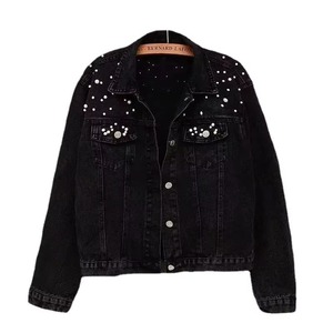 Newest Style Women Denim Jacket Long Oversized Jean Jacket Casual Winter Fur Lining Custom Logo OEM Ladies Fashion Denim Jacket - Product Image 1