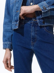 Women's Cotton Denim Jeans-Sexy Knee Length <b>Boot</b> Cut Eco-Friendly Best-Value Low-Cost - Product Image 4