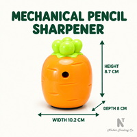 Taille-crayon mécanique en plastique en forme de carotte Nicher 10,2x8,7x8 CM, taille standard, fournitures de bureau et scolaires CE