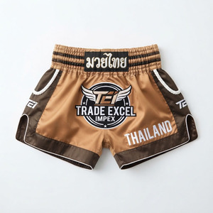 กางเกงมวยไทยสไตล์ใหม่ พิมพ์ลายด้านหน้าได้ตามต้องการ น้ำหนักเบา ระบายอากาศได้ดี สวมใส่สบาย เป็นมิตรกับสิ่งแวดล้อม แห้งเร็ว ยืดหยุ่น - Product Image 3