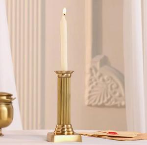 <b>Brass</b> <b>Candlestick</b> Holder Classic Column Design Durable Home Decoration - Product Image 3