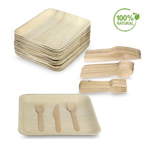 Assiettes compostables en feuilles de palmier, sans produits chimiques, à base de plantes, biodégradables, jetables, pour la restauration commerciale, service alimentaire, en gros - Product Image 3
