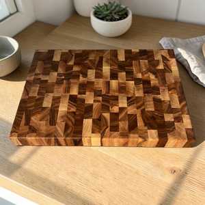 Planche à découper en noyer massif, faite à la main, bloc de boucher épais, planche à hacher en bois, planche de chef professionnelle, cadeau de cuisine haut de gamme - Product Image 2