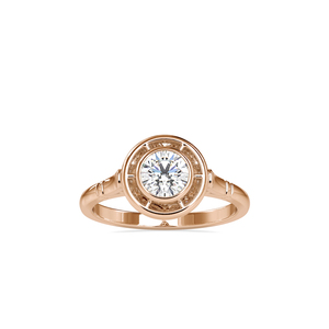 Bague classique en argent 925 avec diamant Moissanite taille ronde, bande unie, halo solitaire, cadeau d'anniversaire - Product Image 3