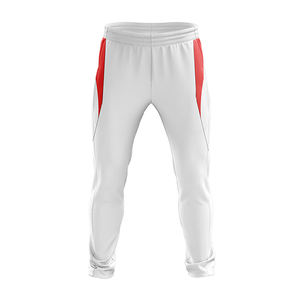 Tenue de cricket complète blanche et rouge, kit premium en tissu 100 % polyester, maillot à manches courtes imprimé et pantalon, personnalisable avec nom et numéro - Product Image 4