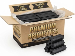 Restaurant Grade Coconut Shell Charcoal Briquettes Hexagonal Shape <b>Smokeless</b> <b>BBQ</b> Grill Charcoal - Product Image 2