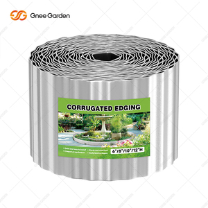 Bordure de jardin en acier corrugué laminé à froid argenté 8'*20' pour pelouse, parterre de fleurs et cour - Robuste et durable - Product Image 2