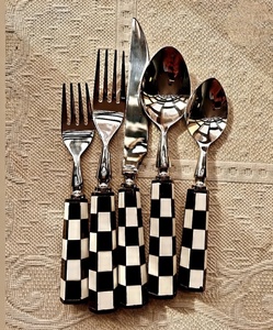 Minimalist Style Flatware <b>Set</b> New Design 18/<b>8</b> Stainless Steel with Mirror Polish Stone Handle <b>Dinnerware</b> Kitchenware Cutlery <b>Set</b> - Product Image 6