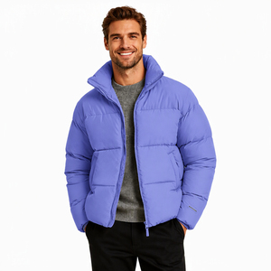 Blouson d'hiver matelassé en nylon de haute qualité sur mesure pour homme, col montant, modèle 2026 - Product Image 3