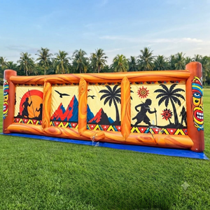 Laberinto Inflable de PVC Naranja, Circuito de Obstáculos de Jungla, Fácil de Instalar, Parque Infantil al Aire Libre para Niños - Product Image 5
