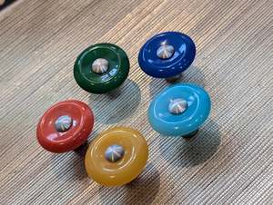 Candy Pop Resin Knob Set Colorful Glossy Cabinet Pull Modern <b>Retro</b> Drawer Handle cabinet knob creative home <b>decor</b> - Product Image 1