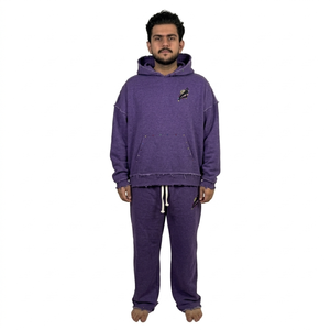 Traje Deportivo de Alta Calidad para Entrenamiento y Gimnasio, Talla Grande, Personalizado, de Dos Piezas, para Correr, con Patrón Sólido, 100% Algodón - Product Image 4