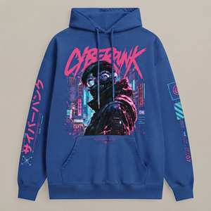 Sudadera con Capucha para Hombre Cyberpunk 2077, Amarilla con Estampado Frontal, Estilo Urbano con Bolsillos, Tejido de Algodón, Corte Regular, para Otoño - Product Image 4