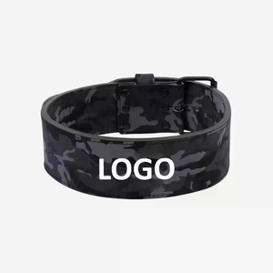Ceinture de musculation à motif camouflage noir, impression personnalisée, ceinture à levier pour powerlifting, 10 mm 13 mm d'épaisseur, ceinture en cuir pour la musculation - Product Image 2